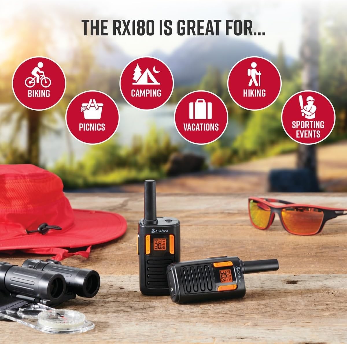Long Range Walkie Talkies 2 Pack 18 Mile VOX Weather Alert Radio