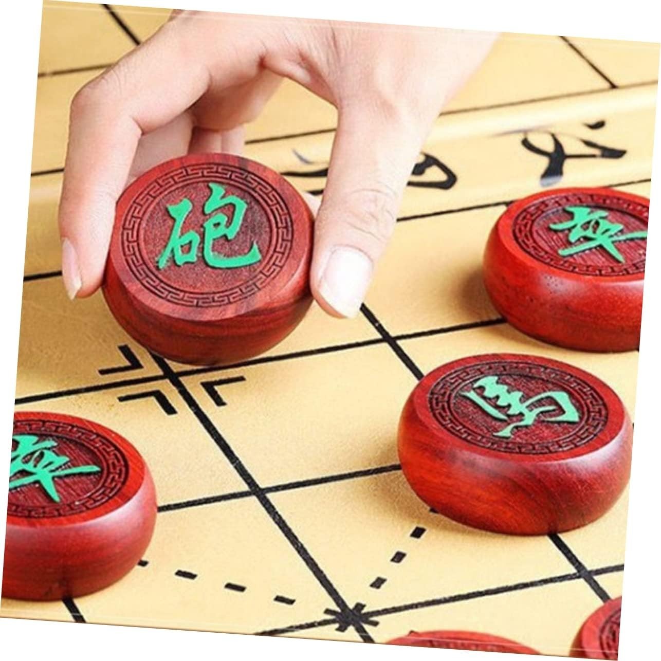 Chinese Chess Xiangqi Set Portable Wooden Board Travel Strategy Game