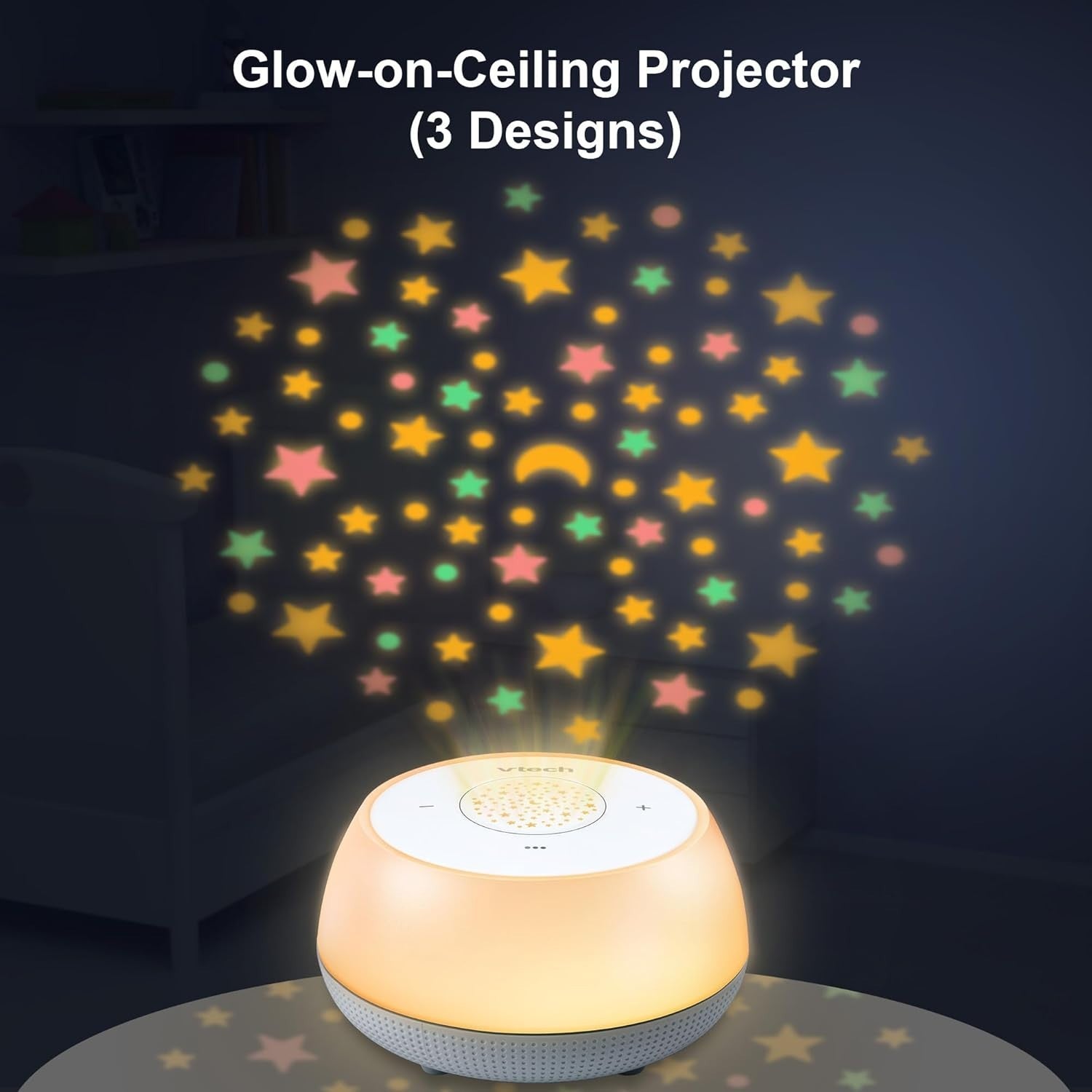 Baby Sleep Training Soother White Noise Stories Night Light Projector Bluetooth