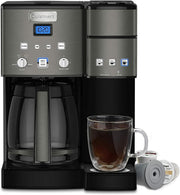 12 Cup Coffee Maker with Single-Serve Brewer 6–12oz Fast Brew Stainless Steel