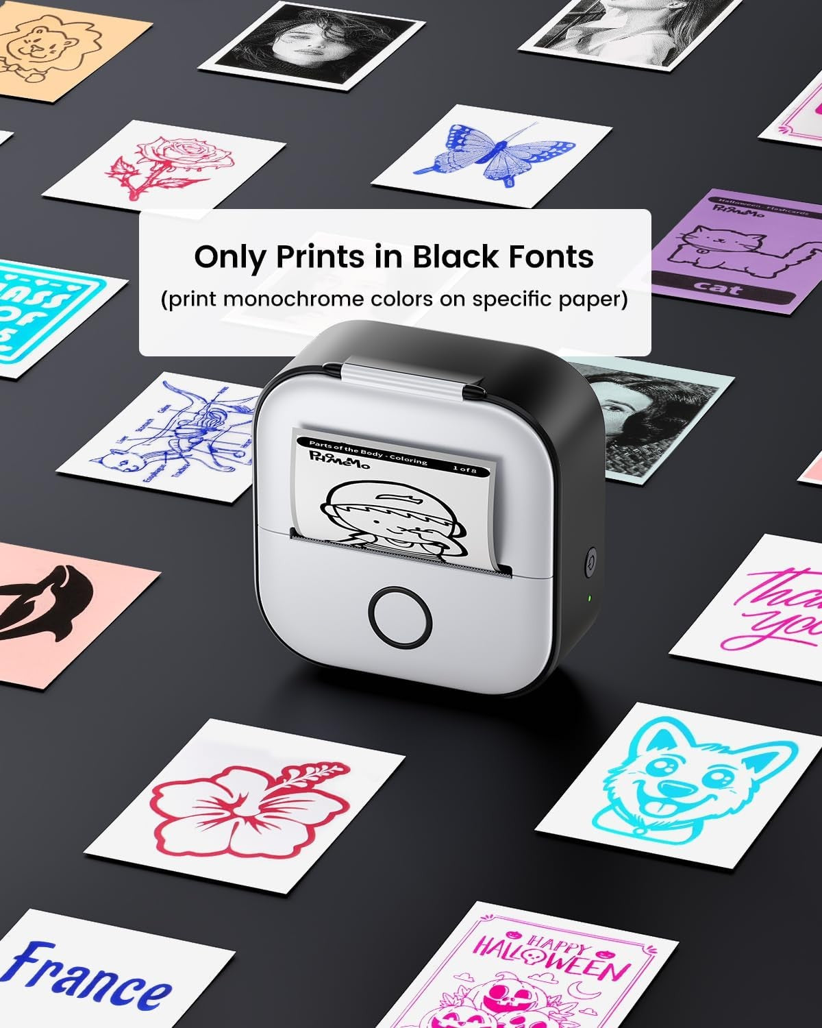 Mini Thermal Sticker Printer – Portable Bluetooth Printer for Kids