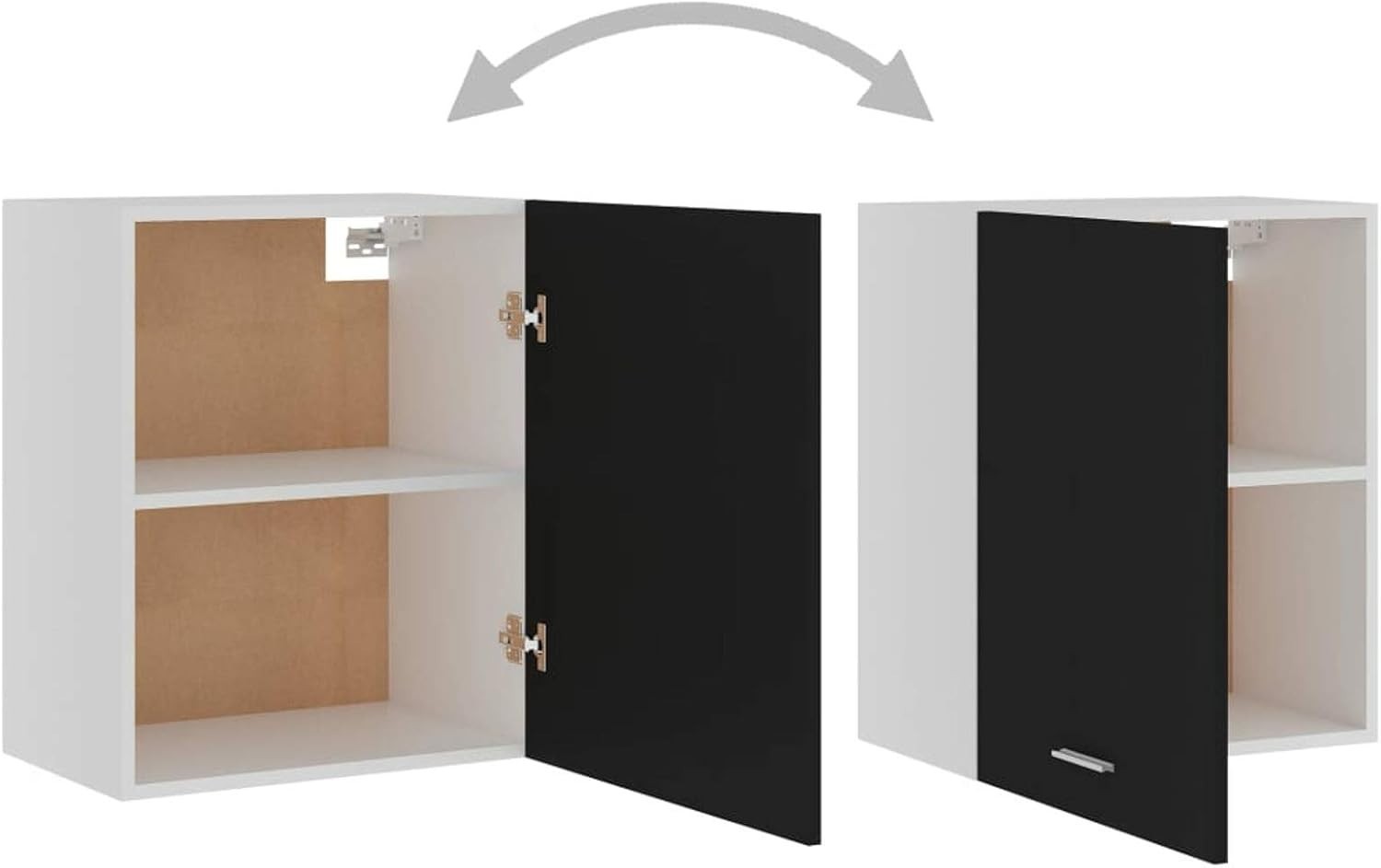 Lockable Wall Cabinet with Shelves for Kitchen & Bathroom, 50x31x60cm