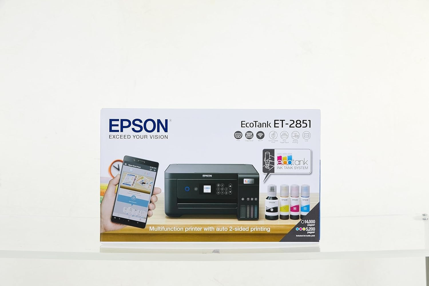 A4 Multifunction Printer High Capacity Refillable Tanks Black Duplex LCD