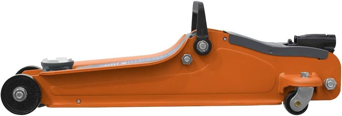 2 Tonne Low Profile Trolley Jack Car Lift 85–385mm Short Chassis Orange