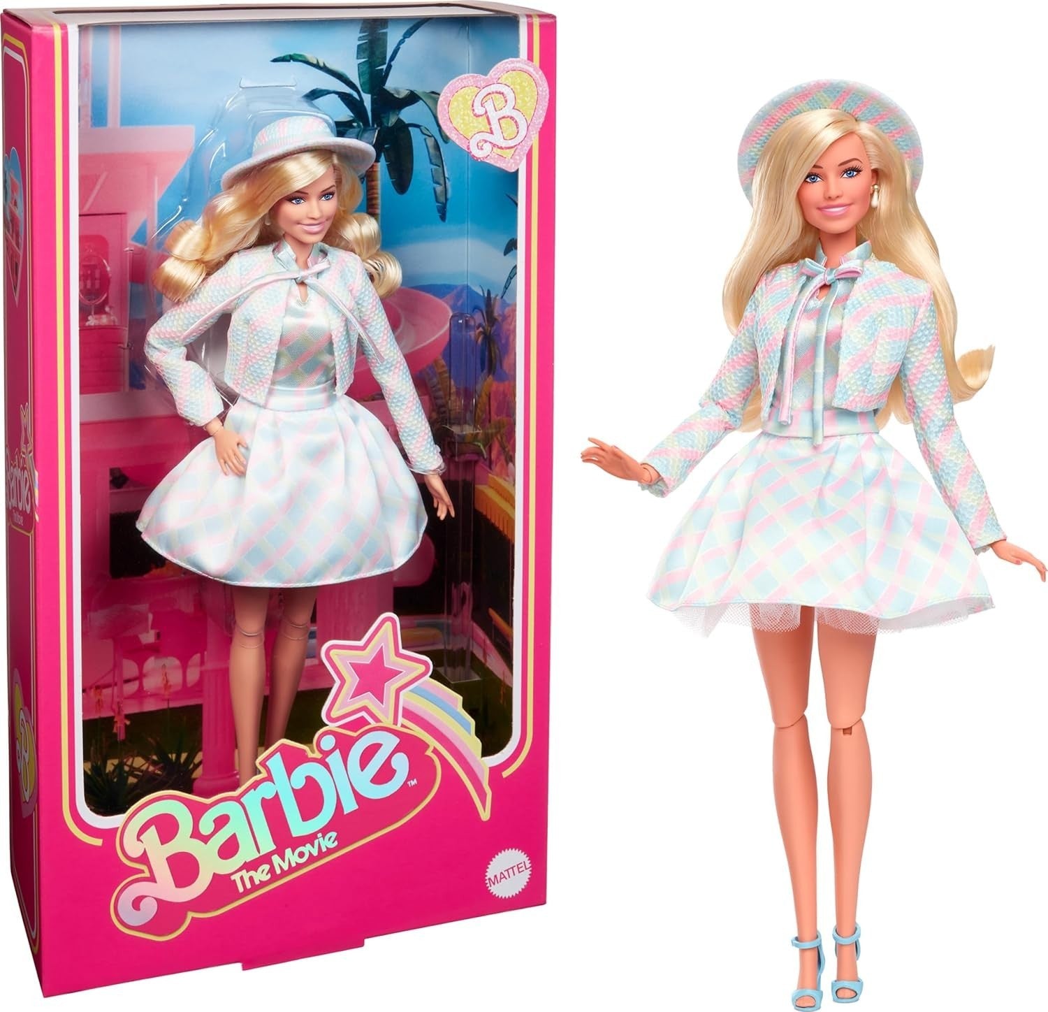 Movie Inspired Collectible Fashion Doll Blue Plaid Outfit Hat Jacket