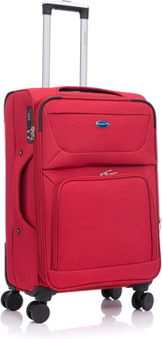 26” Medium Softshell Suitcase Expandable Lightweight 4 Wheel Check In Luggage