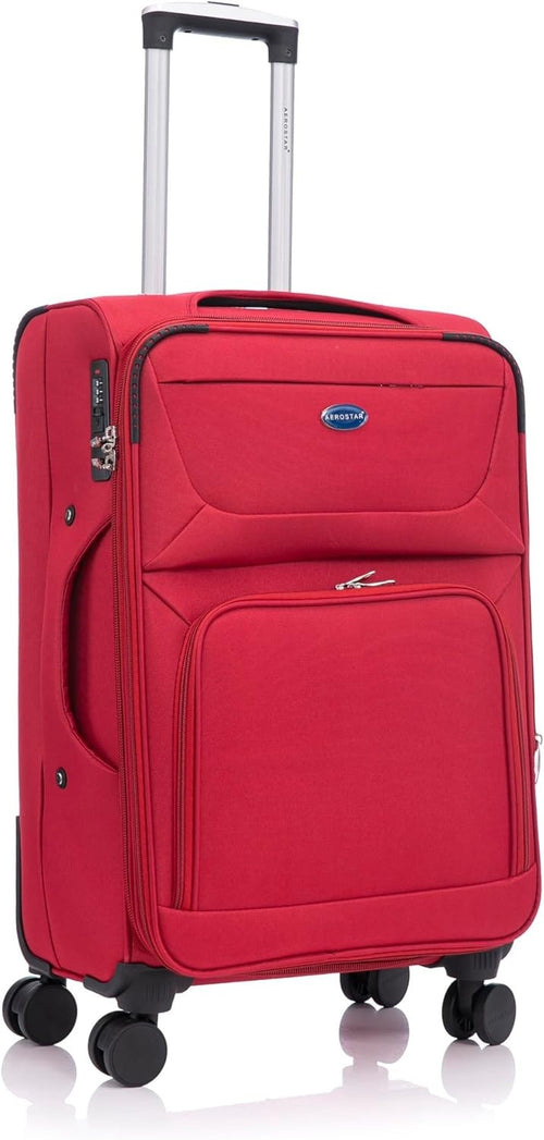 26” Medium Softshell Suitcase Expandable Lightweight 4 Wheel Check In Luggage