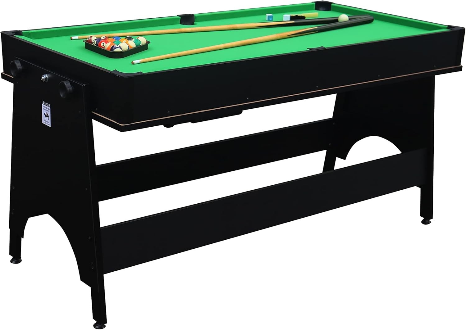 2 in 1 Air Hockey Pool Table Combo Game Set Wood Sturdy Easy Assembly