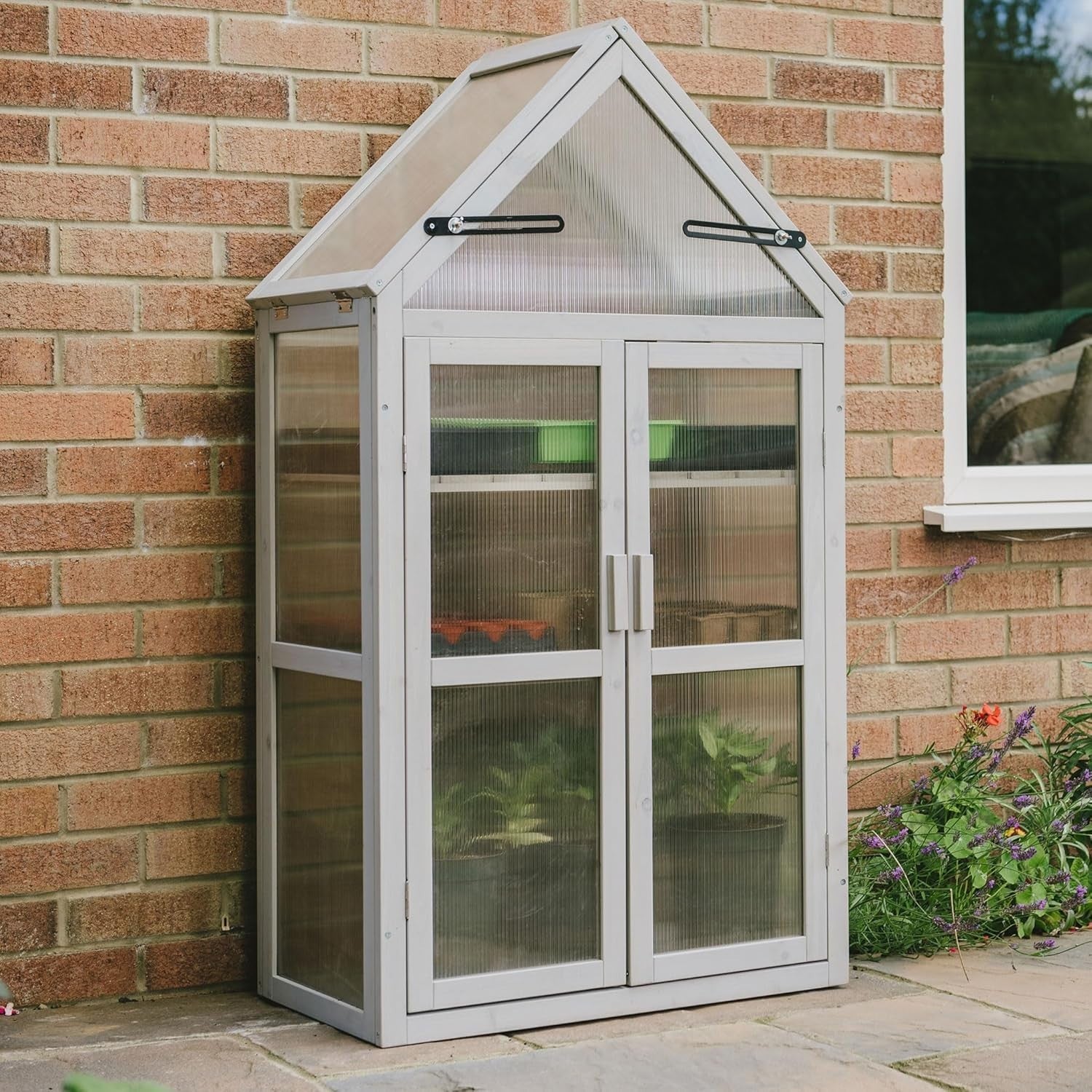 Wooden Grow House Cabinet | UV Polycarbonate Panels | Adjustable Shelves