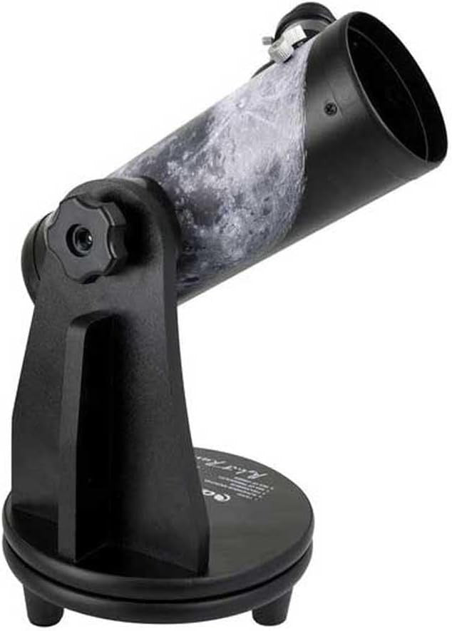 Black 76mm Moon Tabletop Dobsonian Telescope for Beginners