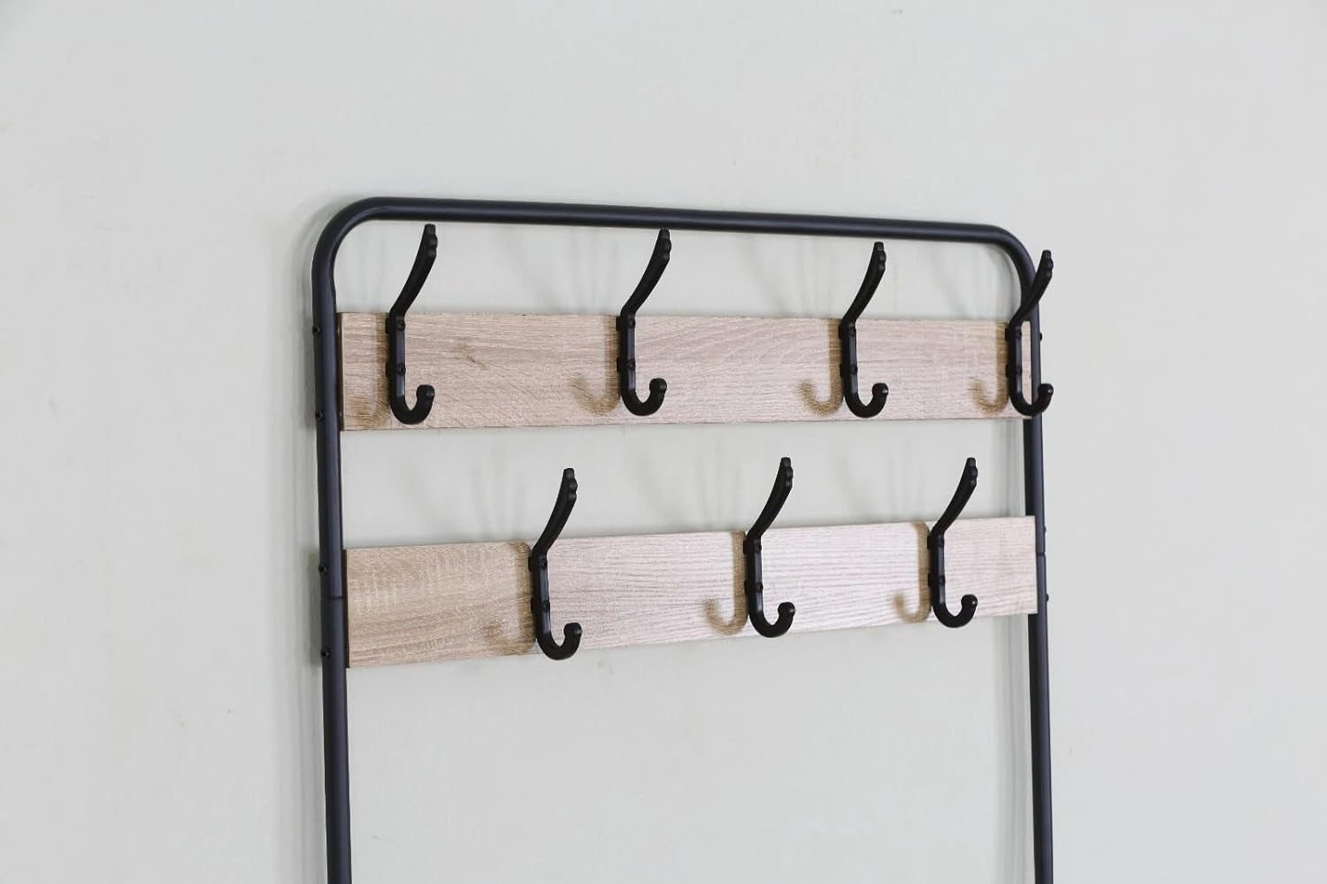 Coat Rack with Shoe Bench & 7 Hooks | Metal Hall Tree Stand for Entryway