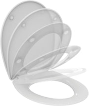 Universal Soft Close Toilet Seat White with Lid Slow-Close Bathroom WC