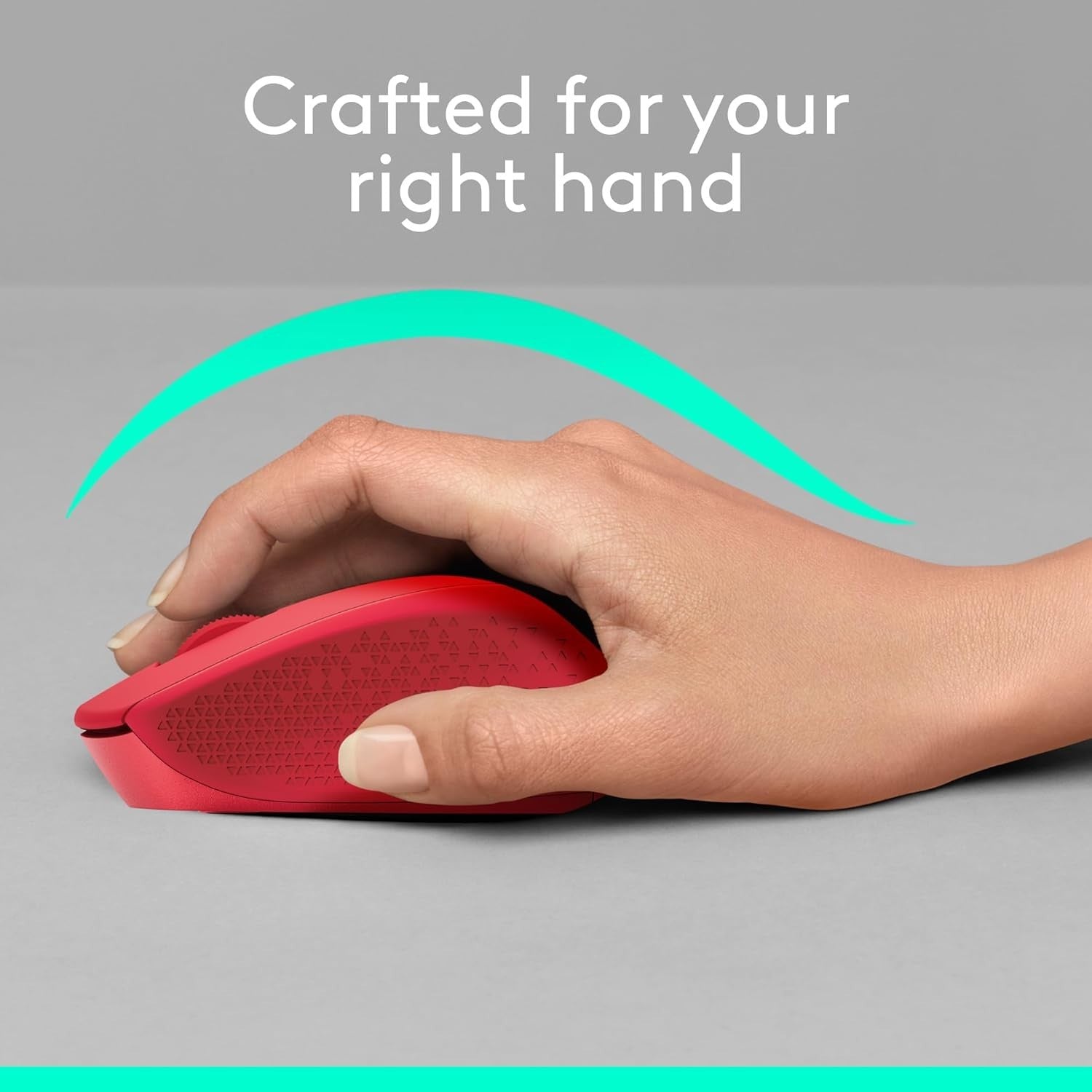 Silent Wireless Mouse USB Nano Receiver Ergonomic Lightweight Red Laptop PC