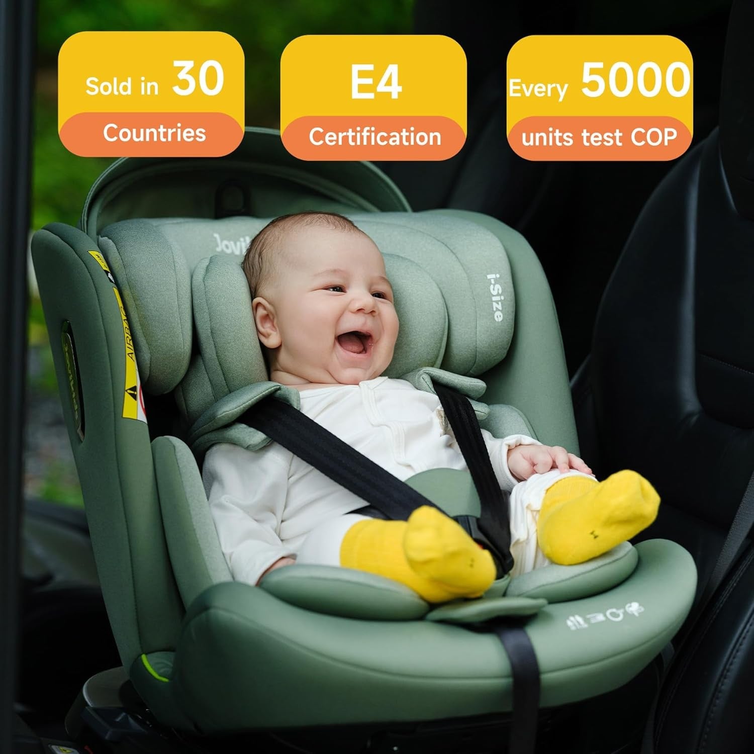 360° Rotating i-Size Baby Car Seat ISOFIX 40–150cm Recline Safety
