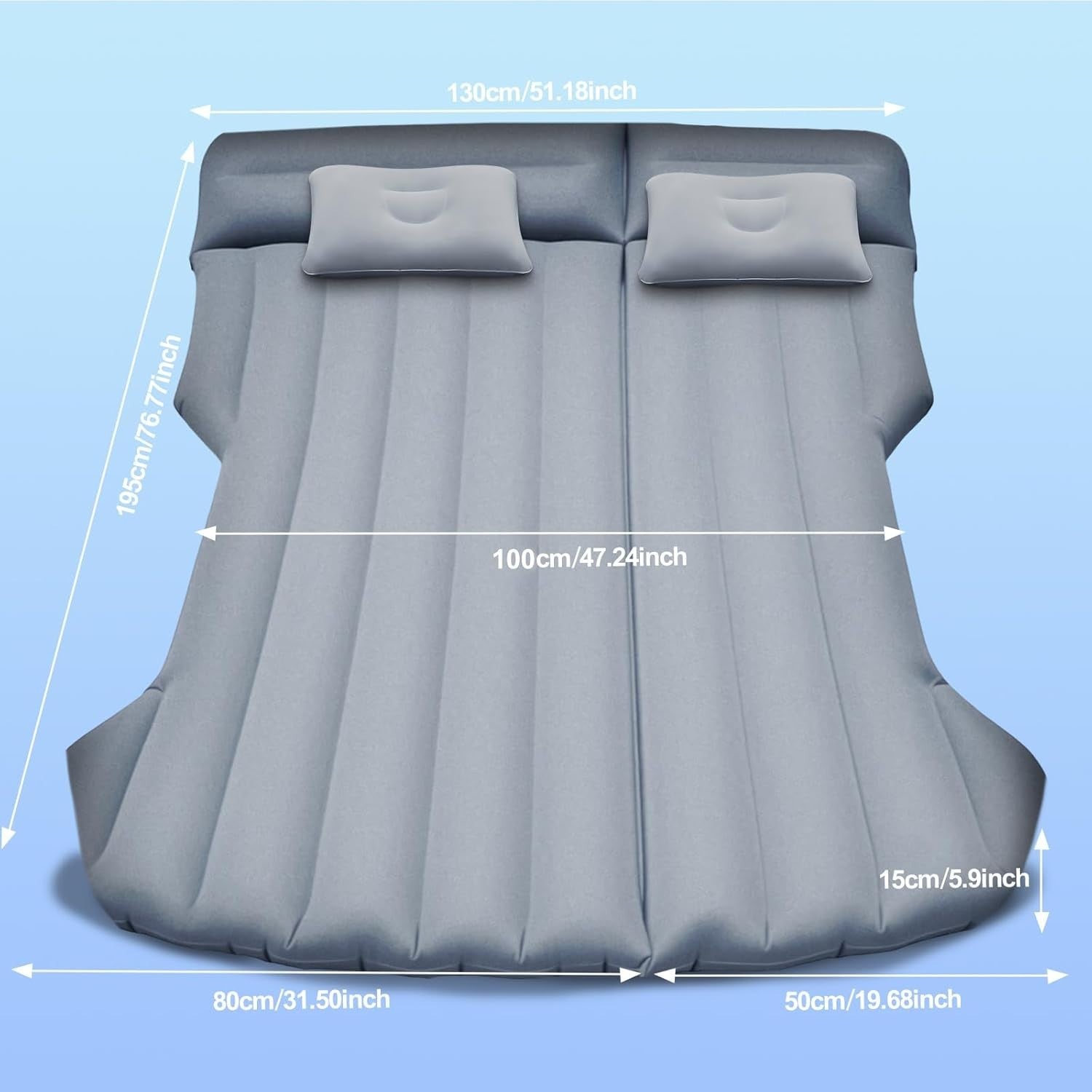 Car Air Mattress Tesla Model Y SUV Inflatable Camping Bed Double Grey