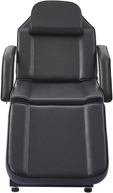 Reclining Massage Table 3-Section Adjustable Beauty Spa Tattoo Bed Couch Black