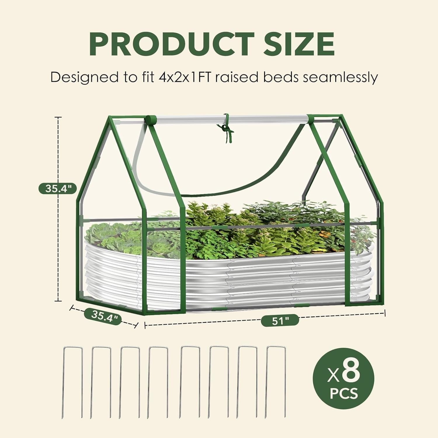 Large Mini Greenhouse Cold Frame Dual Door Plant Shelter Polycarbonate