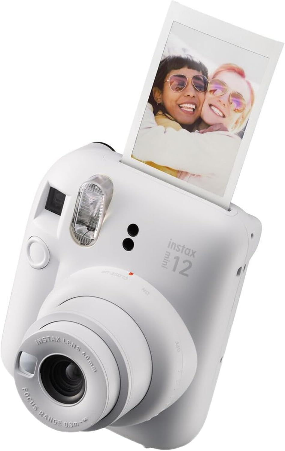 Instant Camera Bundle Film Pack Case Selfie Mirror Flash White Camera