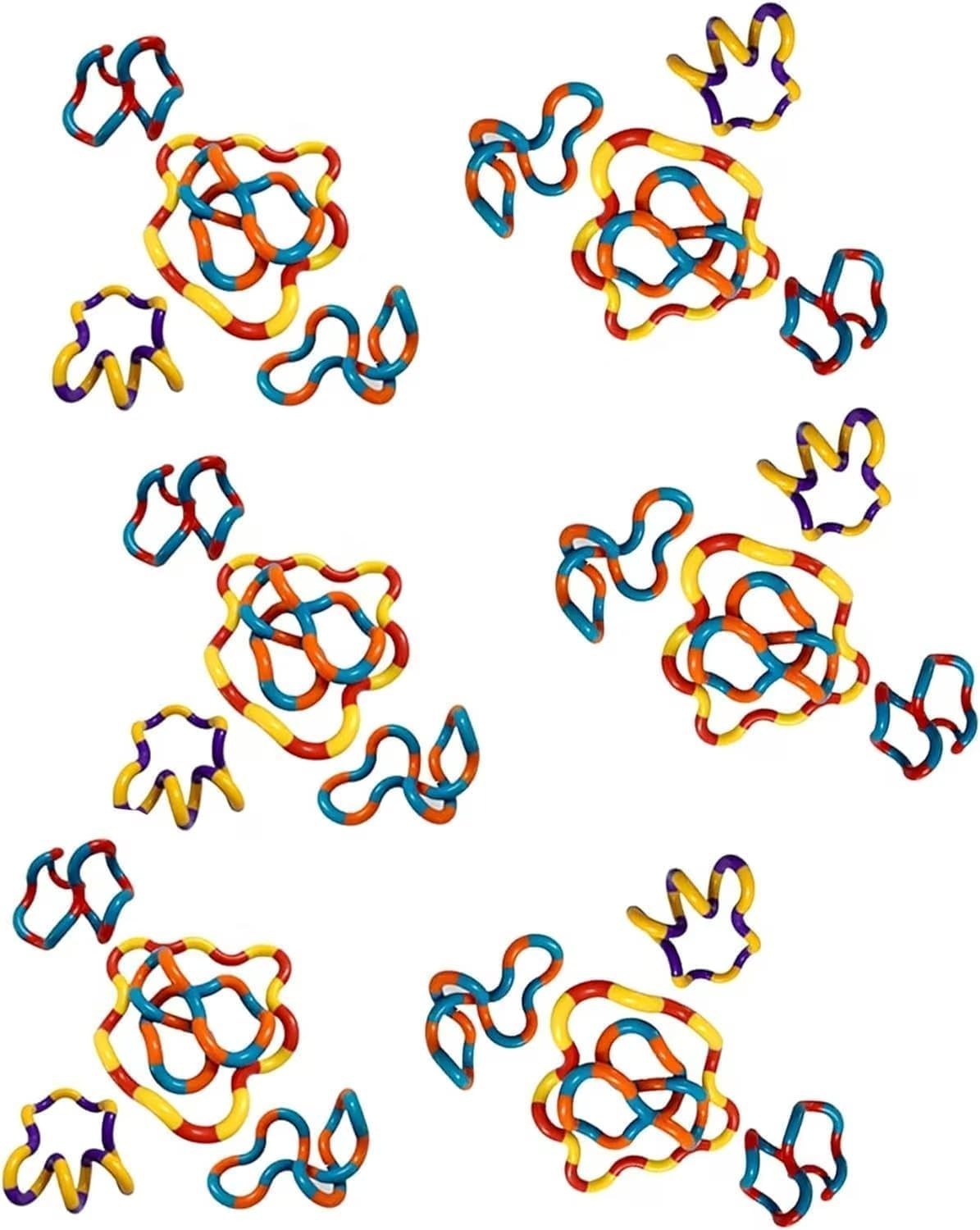 24PCS Fidget Twister Textured Stress Relief Toys Kids Adults Therapy