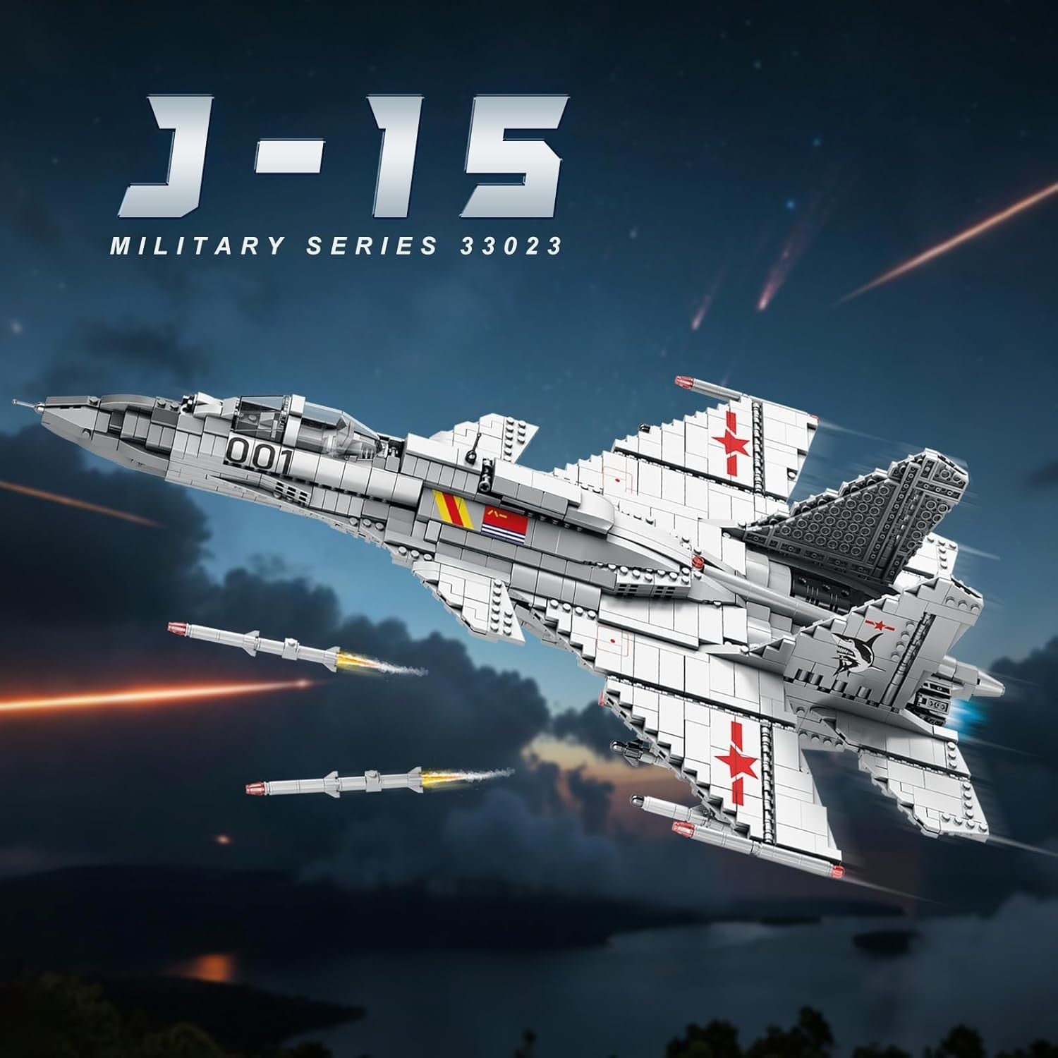 J-14 Fighter Jet Building Set 1999 PCS Military Plane Model STEM Toy for Teens