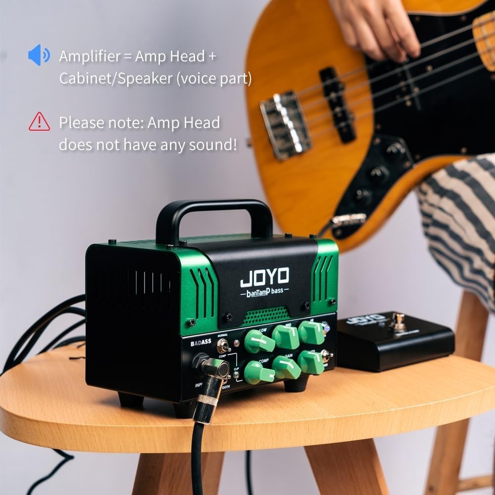 50W Bass Hybrid Tube Amp Head 3-Band EQ Bluetooth FX Loop