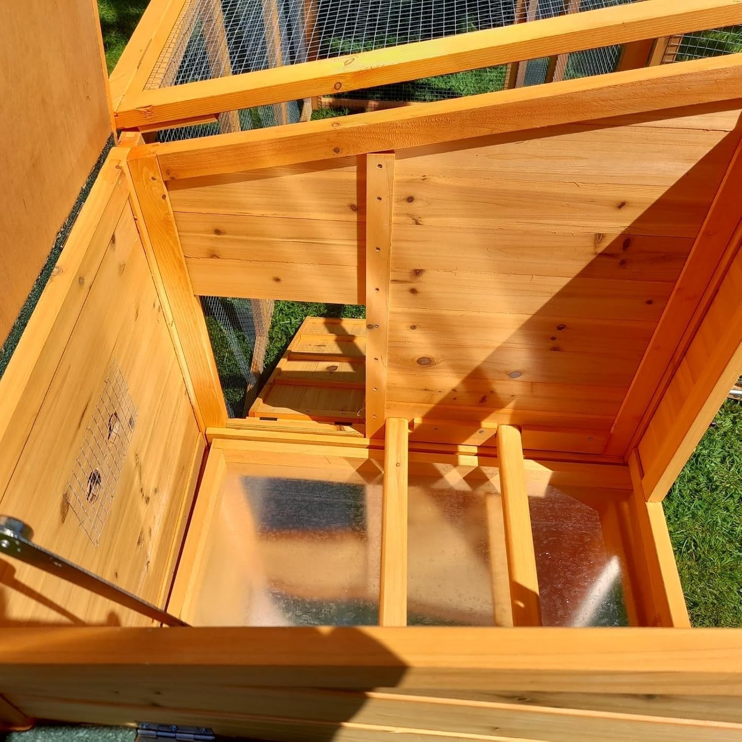 8ft Wooden Chicken Coop Hen House Run Nest Box Pull Out Tray 3–4 Birds