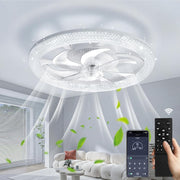 Ankishi 48CM Ceiling Light Fan, 70W, 6-Speed, Remote, 3-Color LED
