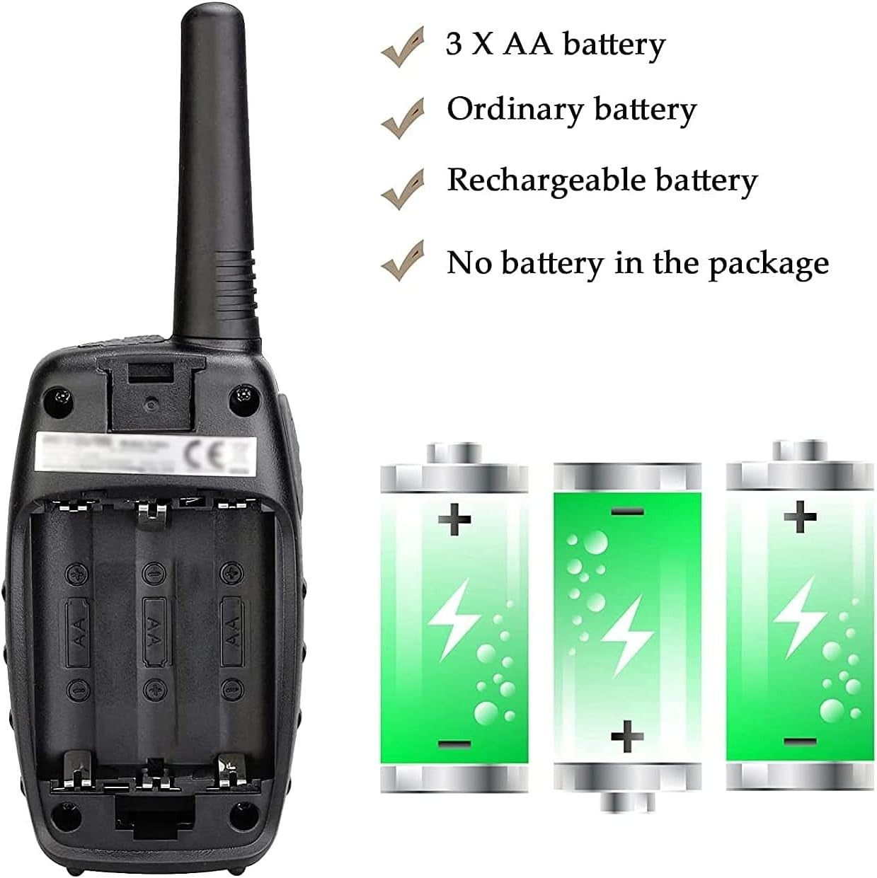 Kids Walkie Talkies 2 Pack PMR446 VOX 8 Channel Long Range Toy Radios