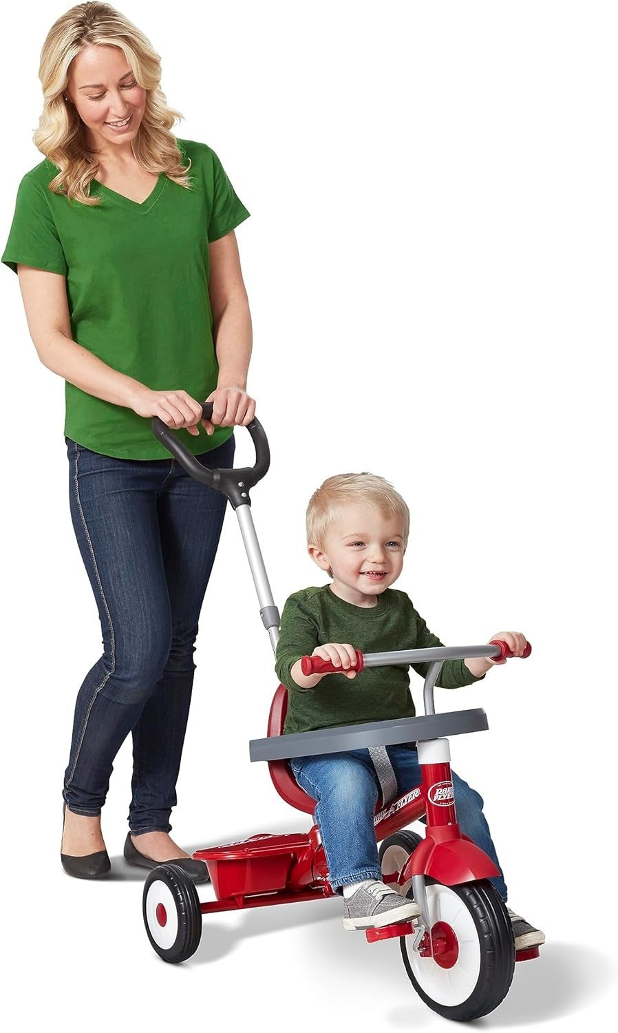 3 in 1 Toddler Tricycle Kids Trike Adjustable Seat Storage Bin 1.5-5Y