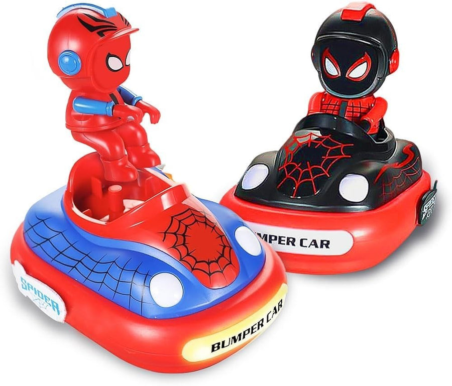 2 Pack RC Bumper Cars for Kids – LED Lights, Sound & Ejecting Drivers