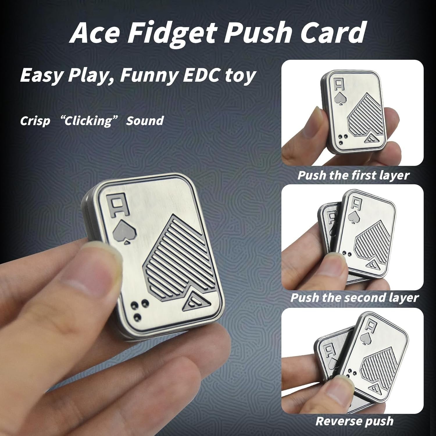 Metal Fidget Slider Set 3 Pack Magnetic Clicker Stress Relief
