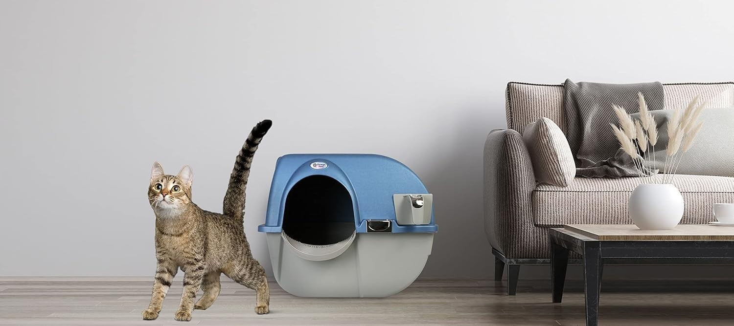 Self Cleaning Cat Litter Box Large Roll n Clean No Scoop Waste Tray