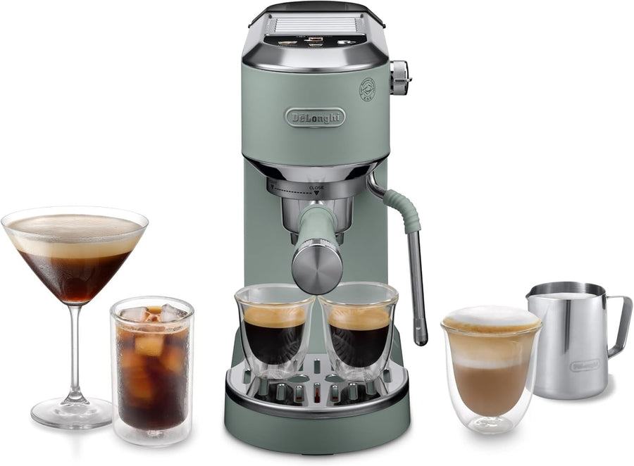 Barista Coffee Machine 15-Bar Pump Cold Brew Latte Steam Wand 1450W Green