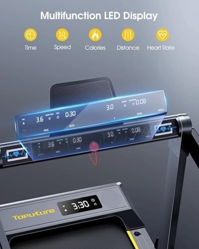 12% Incline 4in1 Folding Treadmill 16kmh Under Desk Walking Pad 130kg LED APP