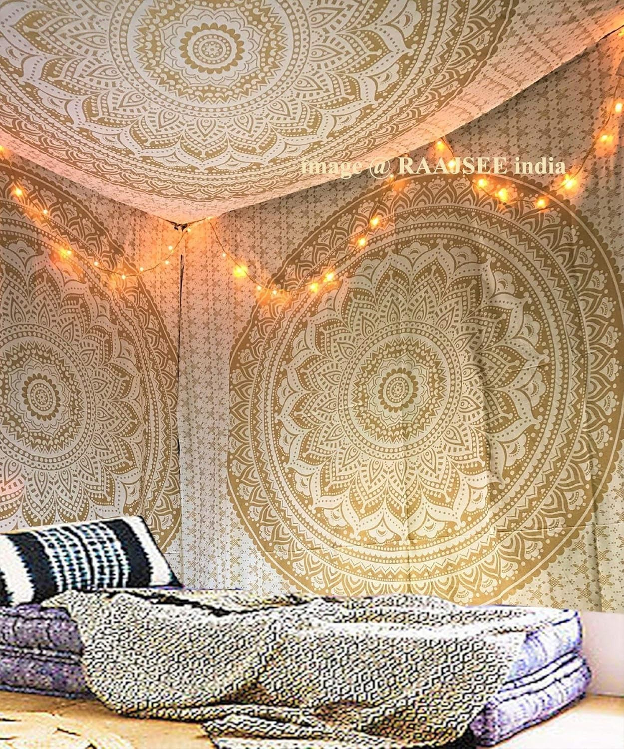 Boho Mandala Cotton Tapestry 220x230cm Wall Hanging Decor