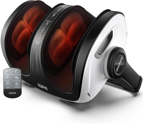 Heat Shiatsu Foot Massager with Deep Kneading, Remote Control, Corded
