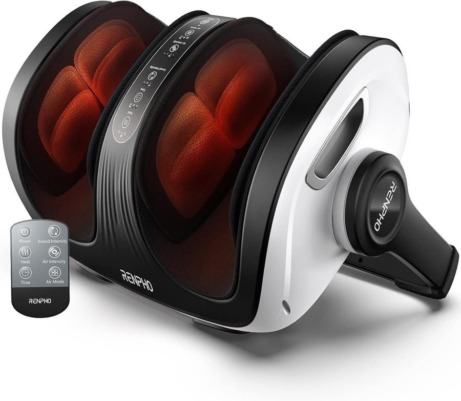 Heat Shiatsu Foot Massager with Deep Kneading, Remote Control, Corded