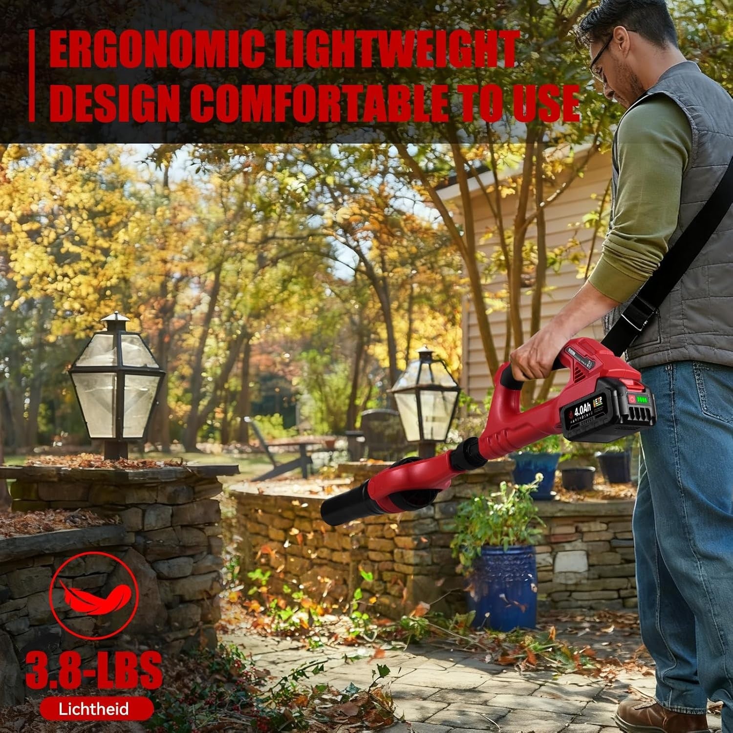 Cordless Gutter Leaf Blower 18V Brushless Long Reach 124MPH Cleaning Tool