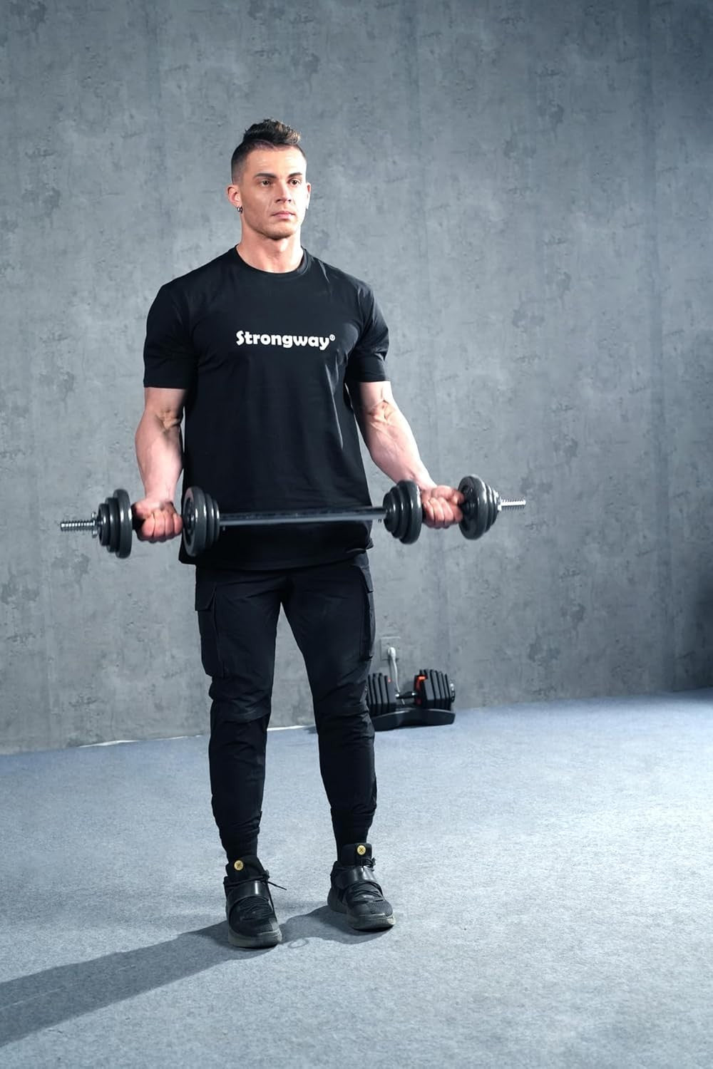 Adjustable Dumbbell Barbell Set 20kg–50kg Cast Iron Home Gym Weights