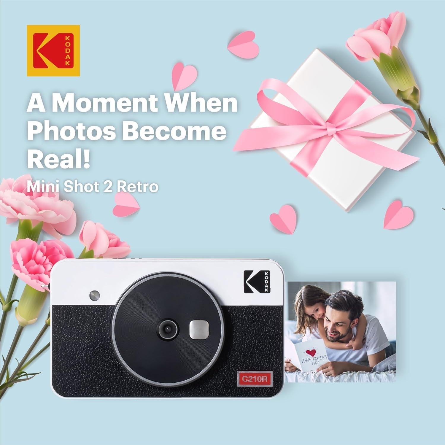 2 in 1 Instant Camera Photo Printer Bundle Bluetooth 68 Sheets