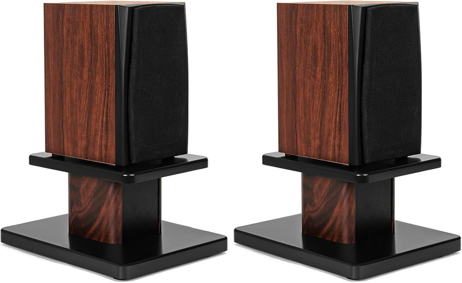 15cm Wood Speaker Stands HiFi Desk Heavy Duty MDF Pair Sand Fill