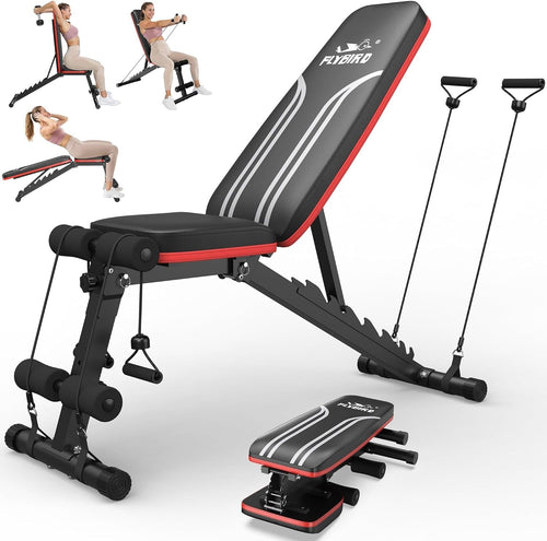 Foldable Adjustable Weight Bench 300KG Home Gym Incline Decline