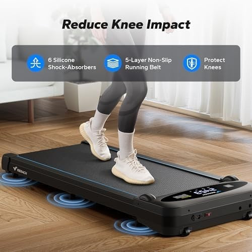 Foldable Under Desk Walking Treadmill 6KM/H Home Office LED Remote