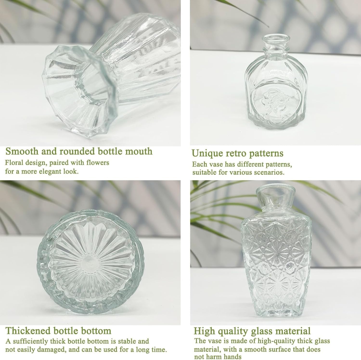 40 Glass Bud Vase Set Mini Clear Vases Wedding Table Decor Bulk Pack