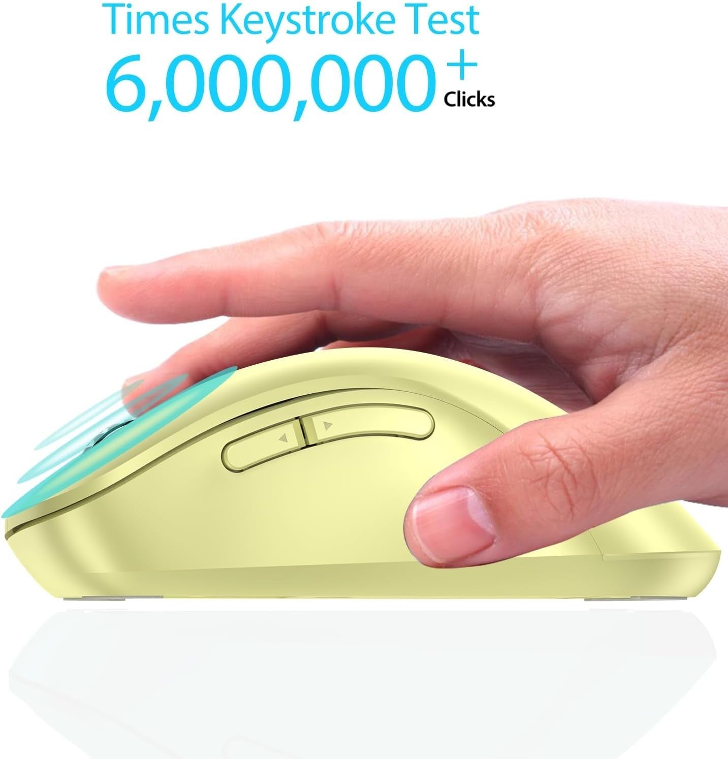 Yellow Wireless Mouse 1400 DPI USB 2.4G Portable 5 Button