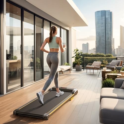 Compact Under Desk Treadmill Walking Pad 1-6km/h Home Office Quiet