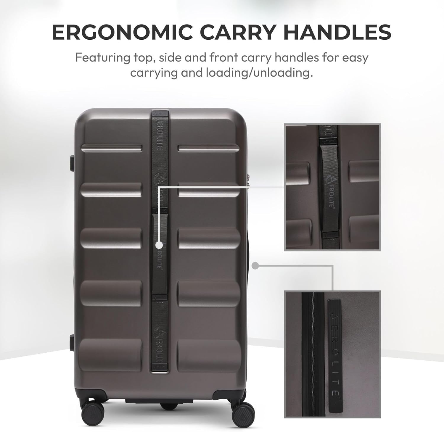 Large 101L Hard Shell Suitcase ABS Spinner Wheels Trunk TSA Lock Checked