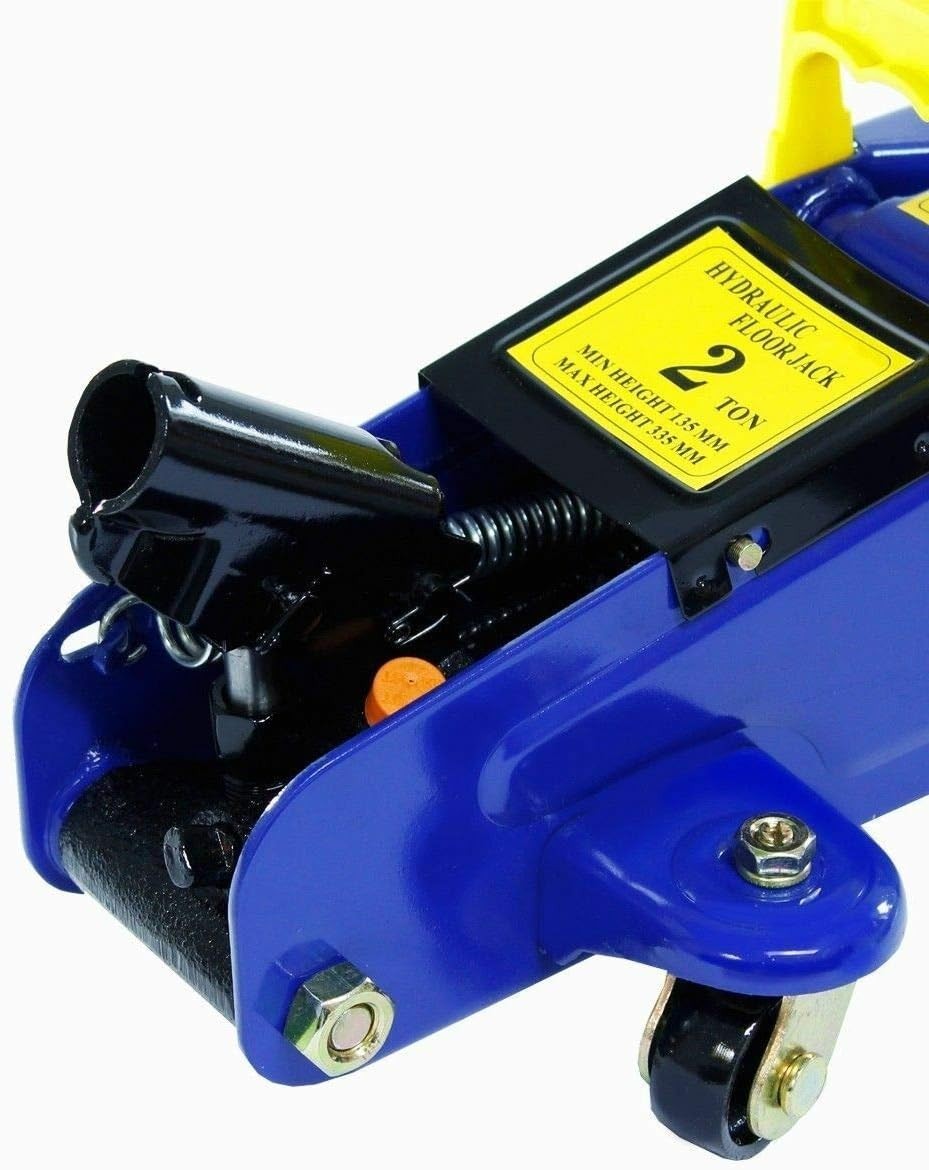 2 Ton Low Profile Hydraulic Trolley Jack 135–350mm w/ Carry Case Heavy Duty Car