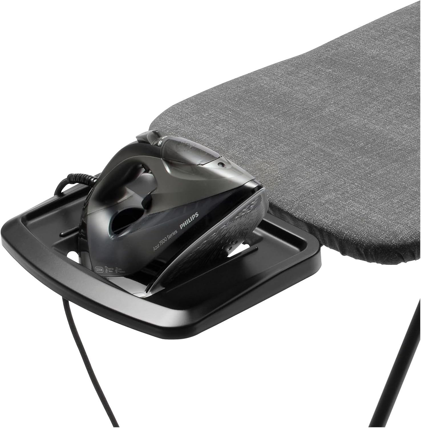 Extra Large Ironing Board 124x45cm Adjustable Height Steam Unit