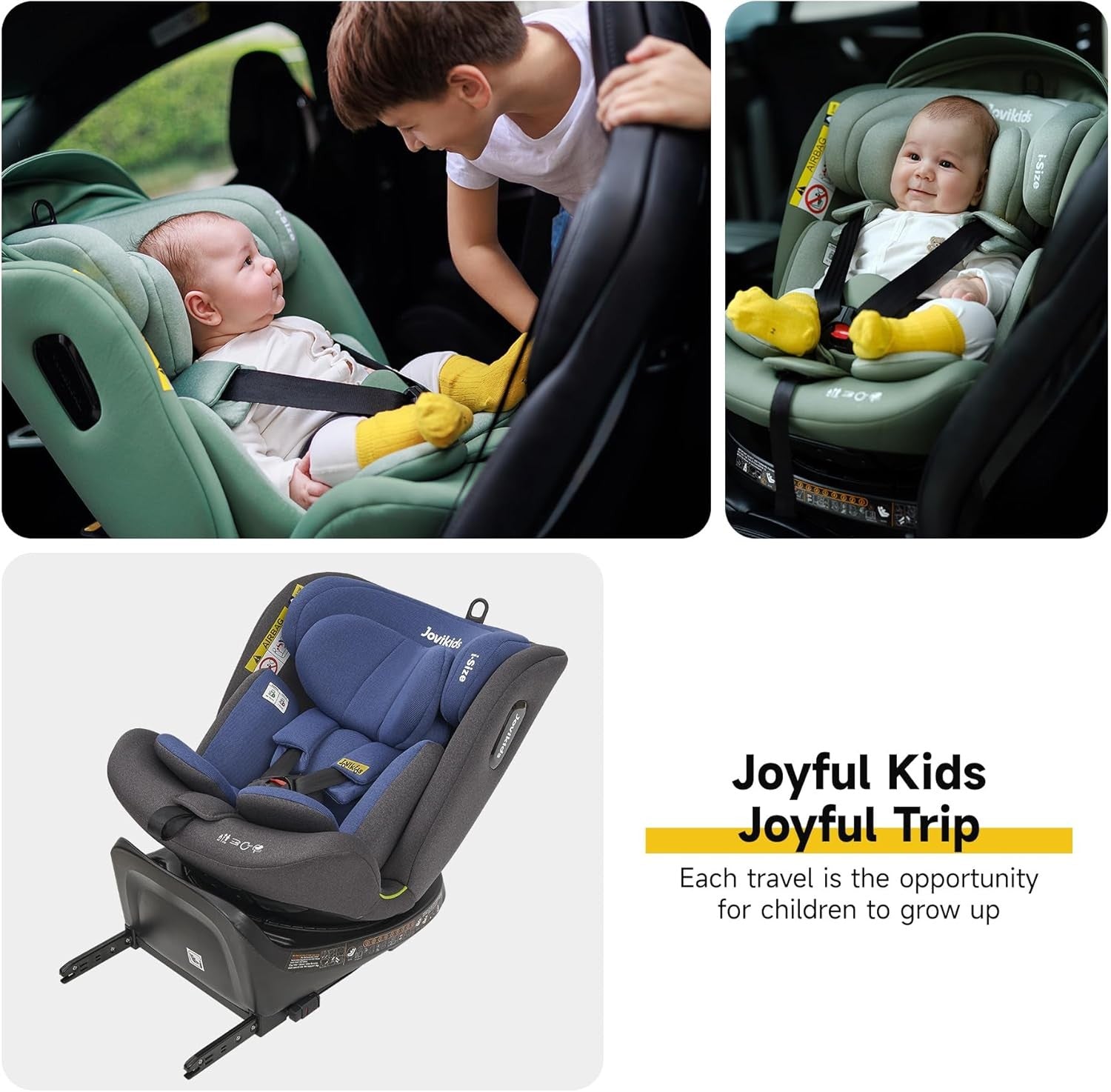 360° Rotating i-Size Baby Car Seat ISOFIX 40–150cm Recline Safety